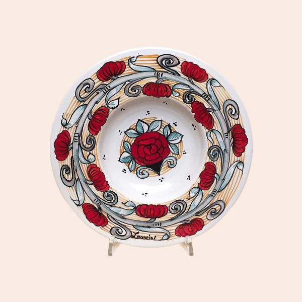 SET OF FRUIT OR DESSERT PLATES OF CM. 23 DIAMETER